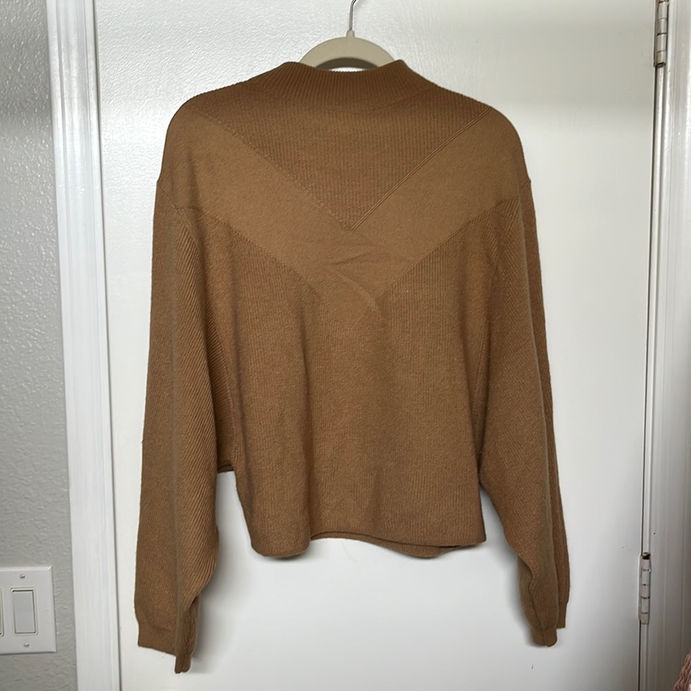 H&M oversized cowl neck tan sweater, size S, super soft in great condition.